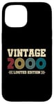 Coque pour iPhone 15 25 Year Old Gifts Vintage 2000 Édition limitée 25e anniversaire