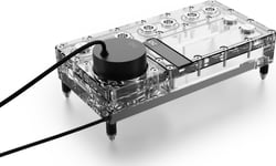 Alphacool Core Distro Plate, Pump Och Behållare, Akryl, Gjuten Aluminium, Keramiska, Syntetisk, Svart, Transparent, 3-Pin Jst + 3-Pin 5V, 1/4", 3-Stift