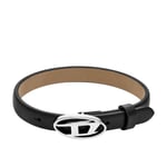 Diesel Mens Bracelet DX1516040 Leather Black