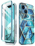 i-Blason Cosmo Series Slim Full-Body Protective Case for 6.1-Inch iPhone 13 (2021 Release), Ocean Blue