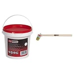 KS TOOLS Pack d'entretien : Seau De Graisse À Pneu Blanche 1kg et Pinceaux pour graisse à pneu