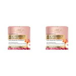 L'Oréal Paris – Age Perfect Golden Age – Soin FPS 20 Rosé Re-Fortifiant – Crème de Jour Anti-Relâchement & Eclat – Enrichi en Cellules Natives de Pivoine et Calcium/Vitamine B3 – 50 ml (Lot de 2)