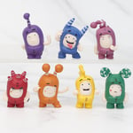 7st/ set Anime Cartoon Oddbods Fuse Pogo Bubbles Slick Zeke Jeff Pvc Figurer Leksaker