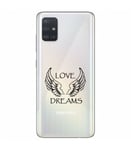 Coque Galaxy S20 PLUS love dreams ailes noir transparente