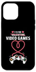 Coque pour iPhone 12 Pro Max V is For Video Games Gamers Couples Saint Valentin