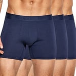 Panos Emporio Kalsonger 3P Base Bamboo Cotton Boxer Marin X-Large Herr