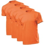 Stedman 4P Comfort Men T-shirt Orange bomull 3XL Herr