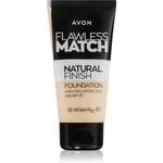 Avon Flawless Match Natural Finish Fugtende foundation SPF 20 Skygge 130N Alabaster 30 ml