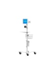 Compulocks Galaxy Tab A8 10.5-inch Medical Rolling Cart With Galaxy Medical Articulating arm Rolling Cart