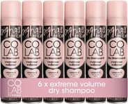 COLAB+ Dry Shampoo, Extreme Volume, 200ml, 6 Pack - No Fuss, All Hair Types,... 