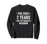 2 Year Wedding Anniversary Married Couples 2nd Anniversary Sweatshirt