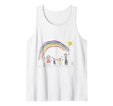 Children's Drawing T-Shirt Children's Picture Hoodie Rainbow Family Tank Top