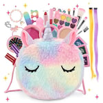 Anpro Maquillage Enfant Jouet Filles, Lavable Coffret Maquillage Enfant, Malette Maquillage Enfant Non Toxique, Cadeau de Noël Anniversaire pour Fille 3 Ans et Plus