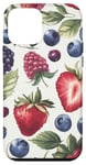 Coque pour iPhone 12 mini Coque Téléphone Motif Fruits – Fraises & Myrtilles