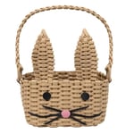 Bunny Shaped Easter Egg Basket for Kids featuring a Cute Rabbit Face –Suitable for Boys and Girls - Perfect for Scavenger Hunts & Toy Storage Solution - Eco Friendly Made from Recycled Paper 17x25cm