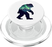 Bigfoot in the Forest Sasquatch Yeti Aurora PopSockets PopGrip for MagSafe