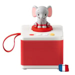 FABA – Conteur d’histoires Blanc - Conteuse pour Enfants, Enceinte Audio avec Personnage Sonore ELE l’Éléphant, Jeu éducatif avec Contes et Chansons, Enfants de 3 ans et +