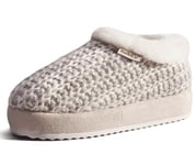 KuaiLu Chausson Femme Hiver Peluche Pantoufles Fourrure Fourrés Polaire Doublure Chaud Charentaise Confort Mousse Mémoire Forme Fermé Babouche Orthopedique Maison Slipper Antidérapant Semelle