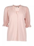 Baukjen Noa Ruffle Collar Blouse, Powder Pink