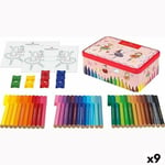 Tuschpennor Faber-Castell Connector Metallåda Ballerina Multicolour (9 antal)