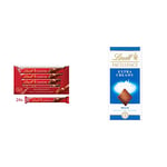 Lindt LINDOR Milk Chocolate Bars 38 g (Pack Of 24) & Excellence Extra Creamy Milk Chocolate Bar, 100g