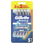 Gillette Radi Jetable Sensor III 3+2 Pièces Confort