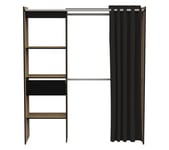 Armoire dressing extensible MOKA imitation chêne et noir