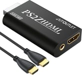 Convertisseur Ps2 À Hdmi Adaptateur Ps2 À Hdmi Avec Prise Audio Pour Casque De 3,5 Mm Et Câble Hdmi De 3 Pieds Pour Moniteur Ps2 Hdtv Hdmi[CAB300389]