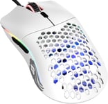 Gaming Model O Souris de Jeu Filaire - 67 g, Design Super léger en nid d`Abeille, RGB, Capteur Pixart 3360, Switches Omron, Ambidextre - Blanc Mat