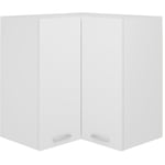 Bonnevie - Armoire de cuisine d'angle suspendue - Meuble de rangement Style Contemporain Blanc 57x57x60 cm Aggloméré BV565312