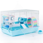 ROBUD Grande Cage pour Hamster, Gerbille et Petit Animal (Bleu)