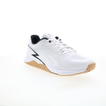 Reebok Nano X3 Mens White Synthetic Lace Up Lifestyle Trainers Shoes