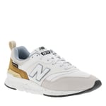 Baskets New Balance 997 en cuir nubuck écru à semelle semi-compensée