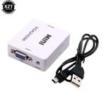 1080P MINI convertisseur compatible VGA vers HDMI avec adaptateur de boîtier audio VGA2HDMI-compatible vidéo pour ordinateur portable pour budgétaire HDTV