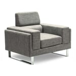 Deco In Paris - Fauteuil en tissu gris clair viken