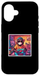 iPhone 16 Fun Kid Monkey Playing Video Games Gamer Art Gift Graphic Case