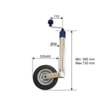 Stödhjul Valeryd Ø48 mm Med Stålfälg Belastning 150 kg