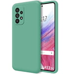 Tumundosmartphone Coque Silicone Liquide Ultra Douce pour Samsung Galaxy A53 5G Couleur - Vert