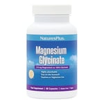 NaturesPlus Magnesium Glycinate Capsules - Gentle Magnesium Supplement for Day and Night, Rest and Relaxation - Vegan, Gluten Free - 90 Capsules