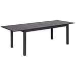 Table de Jardin à Rallonge 180/240 x 90 cm en Aluminium Meubles d'Extérieur Gri