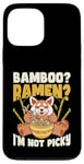 Coque pour iPhone 13 Pro Max Panda rouge mangeant des ramen en bambou mignon panda rouge