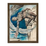 William Blake Antaeus Dante Last Circle Of Hell Large Framed Art Print Poster Wall Decor 18x24