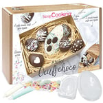 SCRAP COOKING - Coffret Atelier Œufs Choco - Kit Pâtisserie Pâques avec Moules Oeufs Chocolat, Stylos Alimentaires, Décorations Sucrées & Boite de Transport - Avec Recettes - 3797