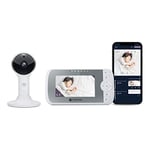 Motorola Nursery Baby Monitor VM64 WiFi 4.3 Video Monitor with Camera, Smartphone App, Magnetic Stand, 2 Position Audio, Digital Zoom, Night Links, Night Links