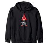 The Karate Gnome Xmas Family Matching Funny Christmas Zip Hoodie