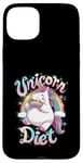 Coque pour iPhone 15 Plus Unicorn Diet Magical Rainbow Unicorn Princess