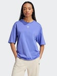 adidas Originals Womens Essentials Boyfriend Tee - Blue, Blue, Size S, Women