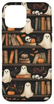 iPhone 12 mini Cute Spooky Ghosts Skull Pumpkins Bookshelf Bookworm Bookish Case