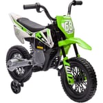 Aiyaplay - Moto cross électrique dirt bike enfant 12V 2 moteurs 2 vitesses 2,4-5 Km/h musiques vert