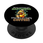 Amateur de café, l'argent ne fait pas le bonheur | Funny Duck PopSockets PopGrip Interchangeable